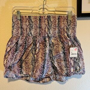 Free People Movement Women's Snake Print Athletic Shorts size medium